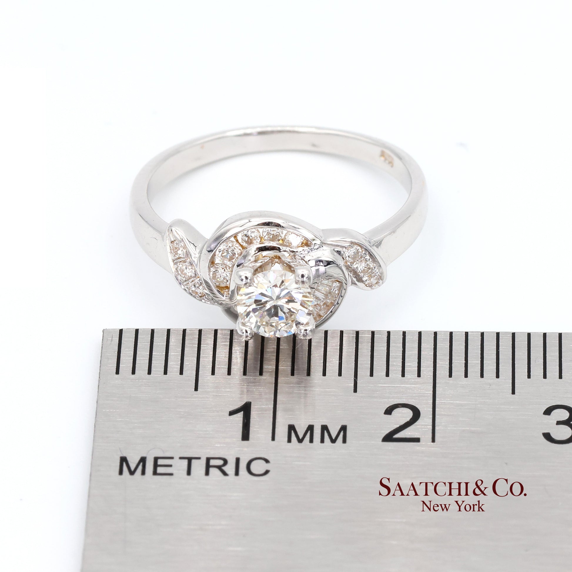 20K New  White Natural Solitaire Diamond Ring Size 6.5