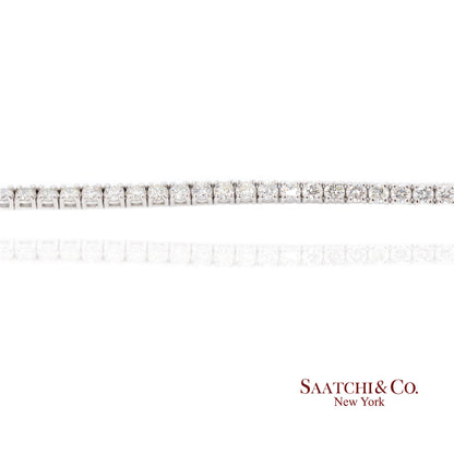 14k (585) White Gold Natural Diamond Tennis Bracelet size 7.5 inch
