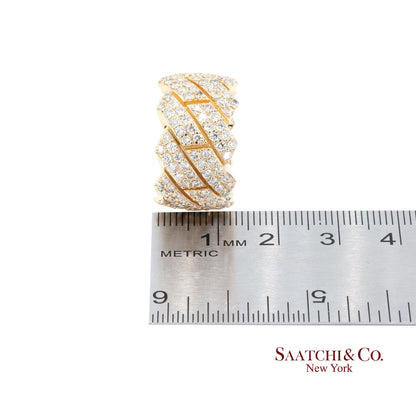 18k (750) Yellow Gold 4.50 Ct Natural Diamond Ring Band