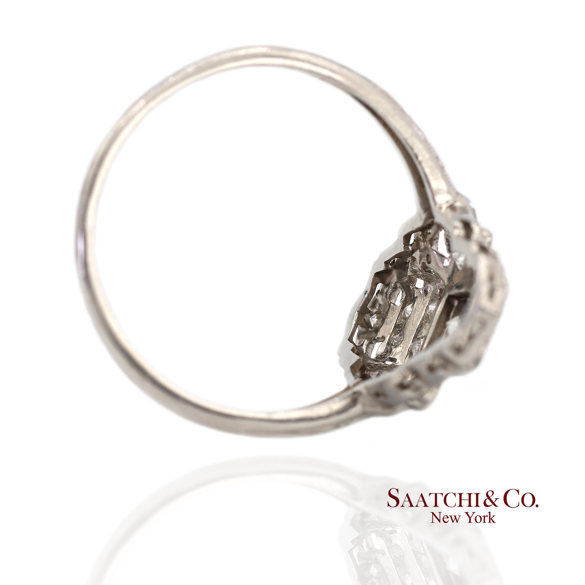 Vintage Platinum (950) Natural Diamond Old Cut Ring