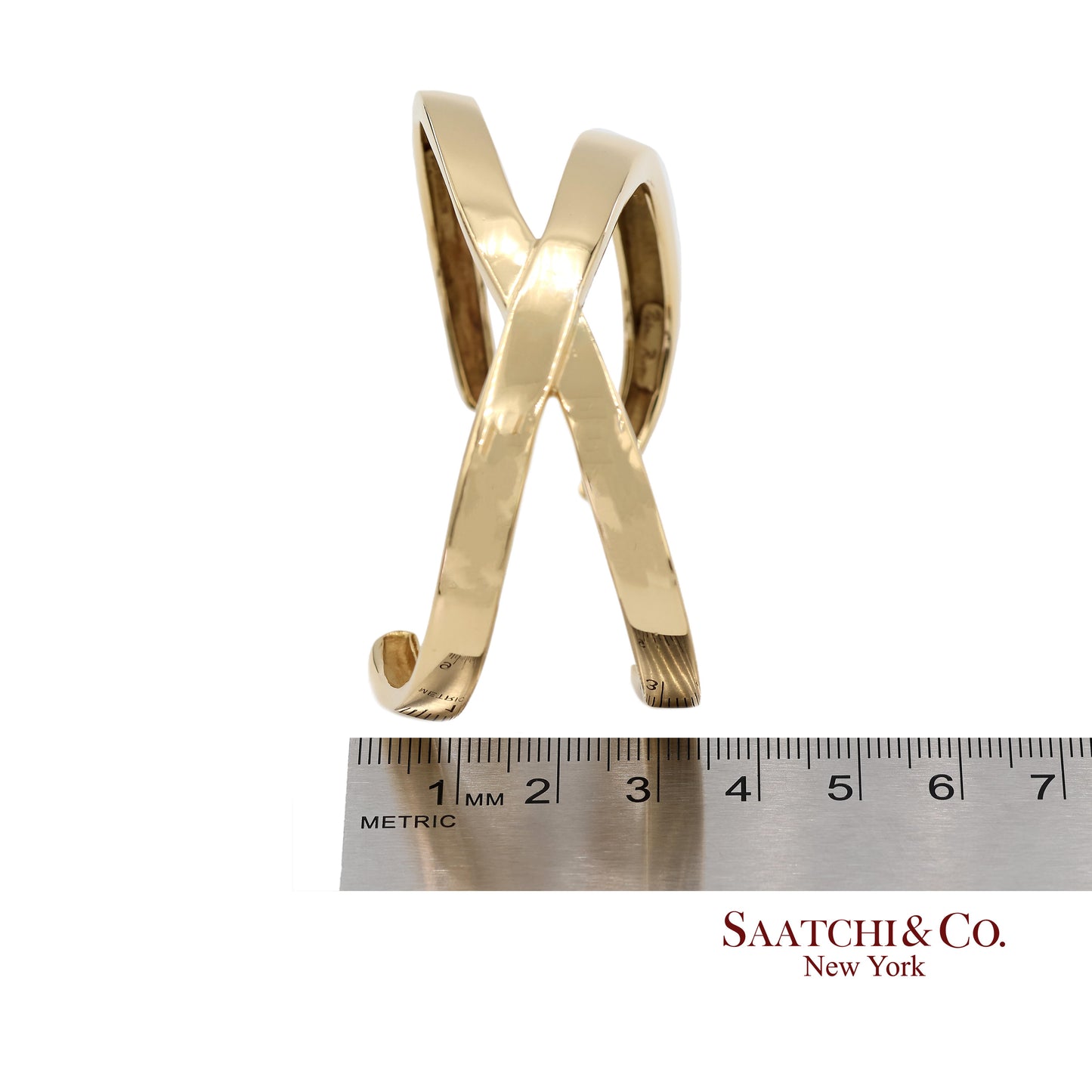 Tiffany & Co. 18K(750) Solid Yellow Gold Paloma Picasso Cuff Bangle Bracelet