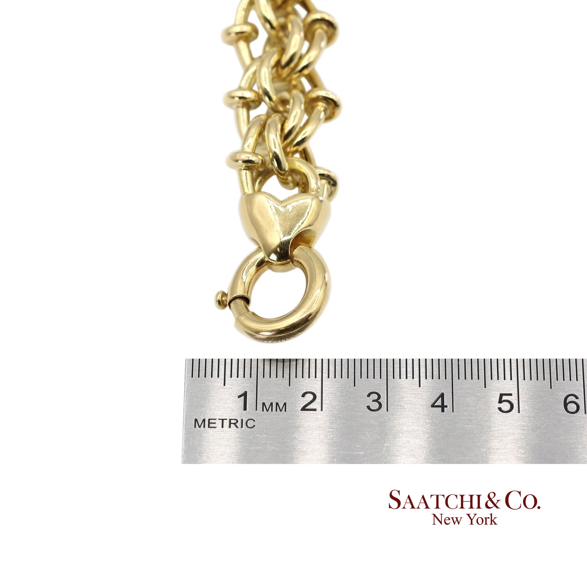 18K(750) Solid Yellow Gold Byzantine Chain Bracelet