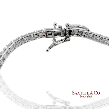 14K(585) White Gold Lab Diamond (CVD) Tennis Bracelet Size 8.5 inch