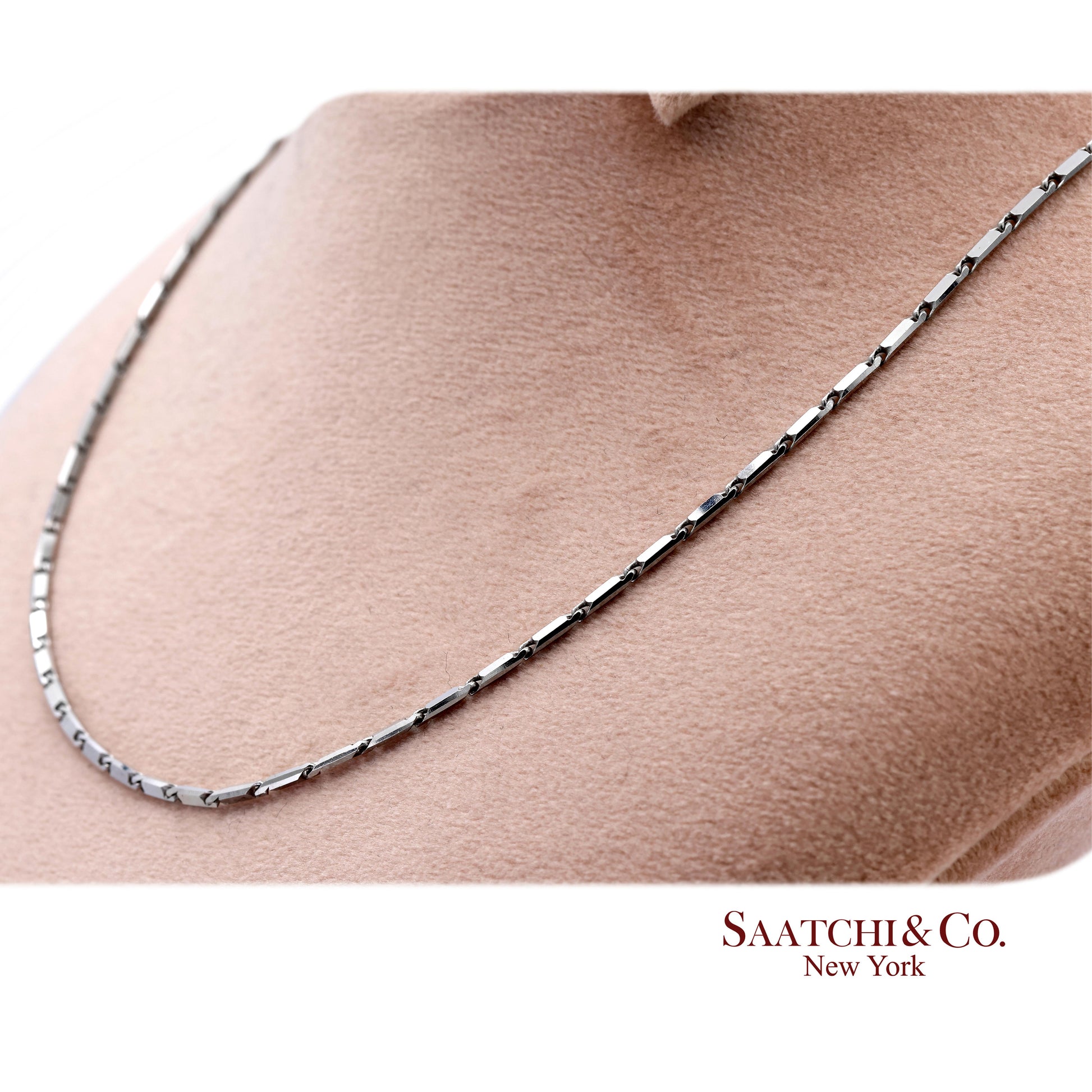 14K(585) Diamond Cut Solid White Gold Chain Necklace