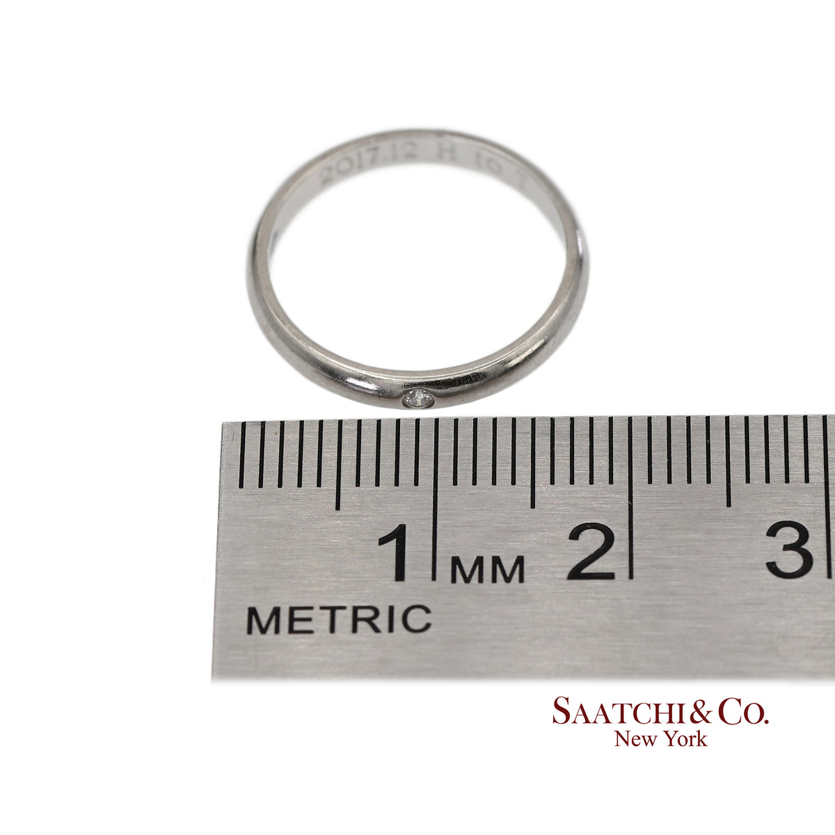 Cartier Platinum 950 Natural Diamond Wedding/Engagement Band Ring