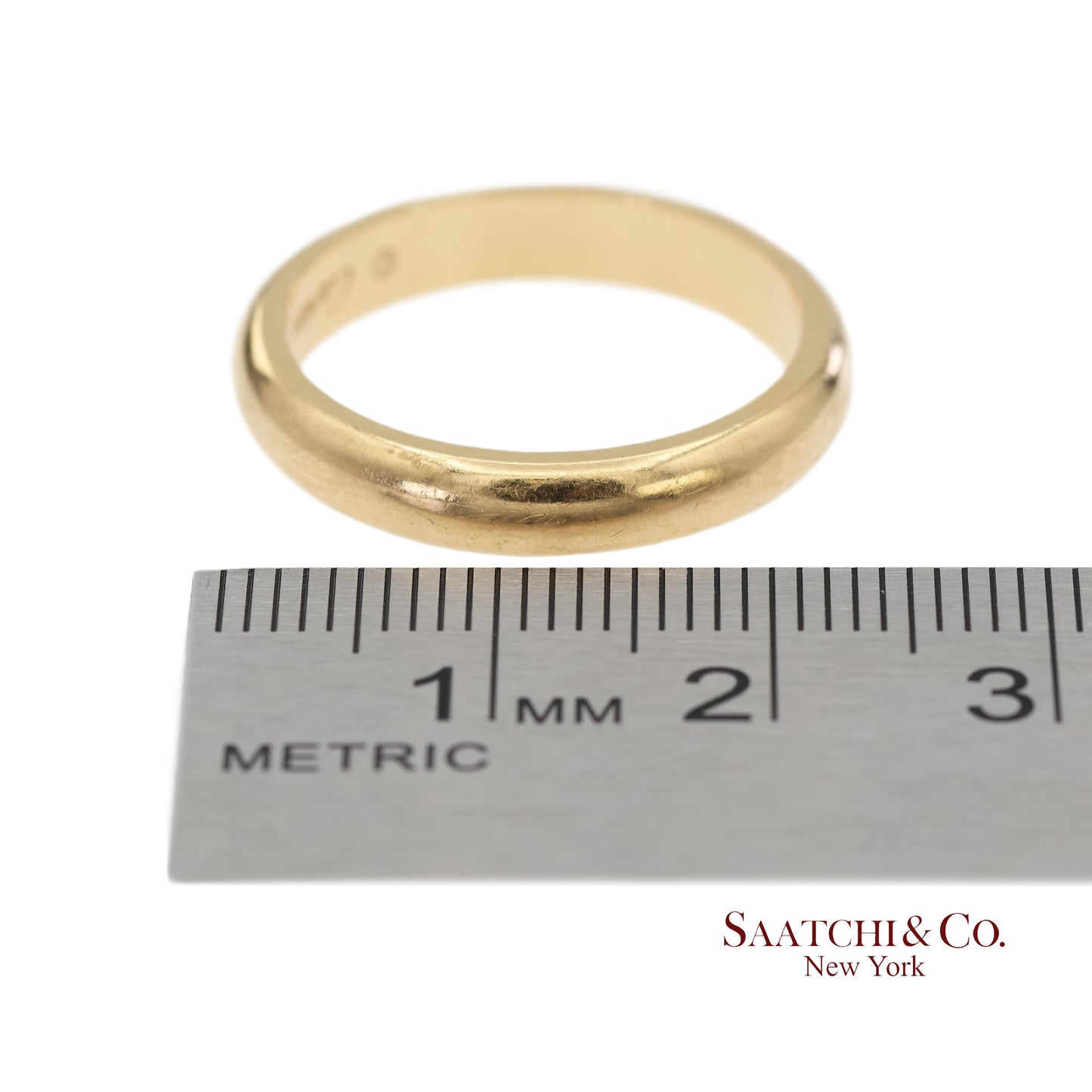 18K 750 Solid Yellow Gold Cartier Band Ring