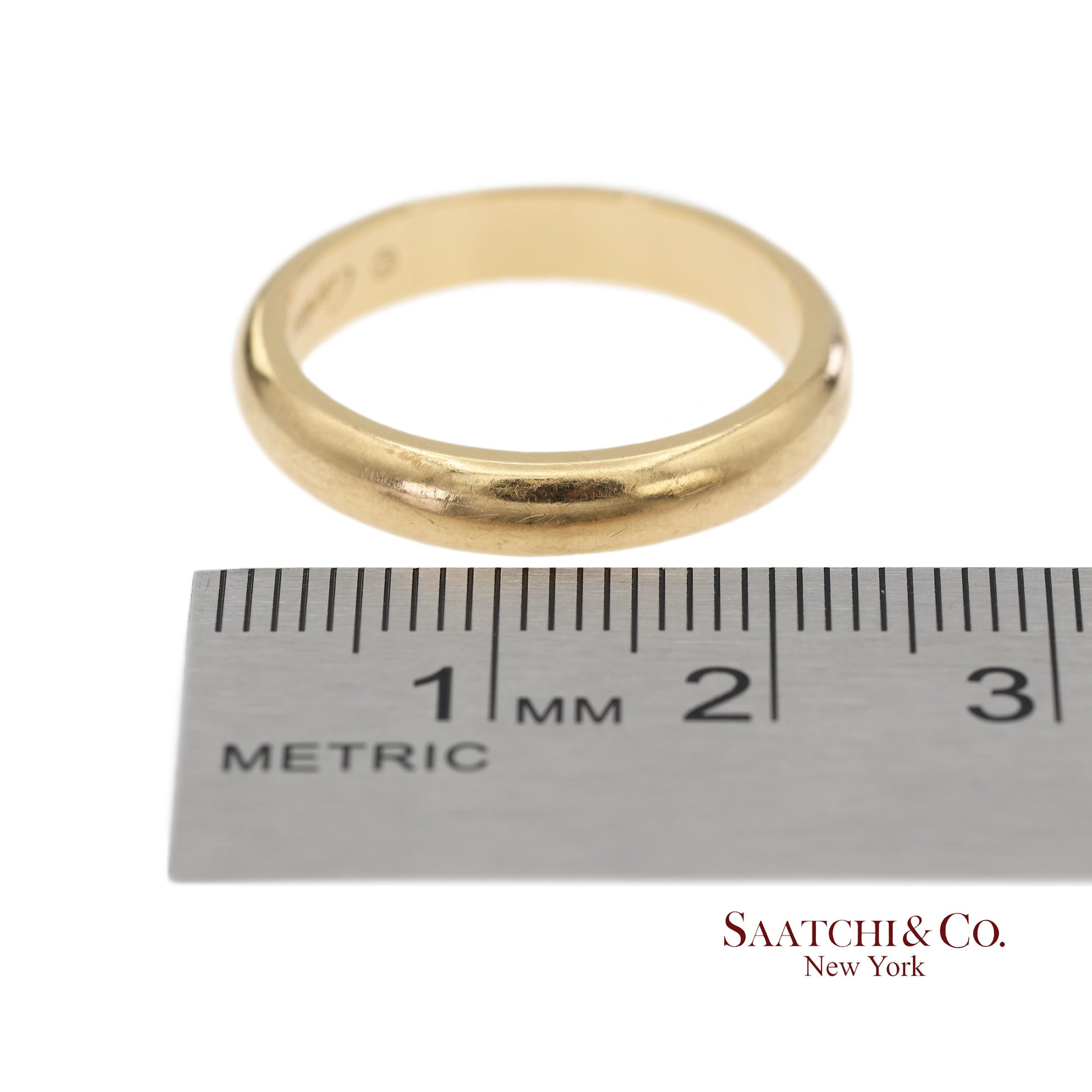18K 750 Solid Yellow Gold Cartier Band Ring