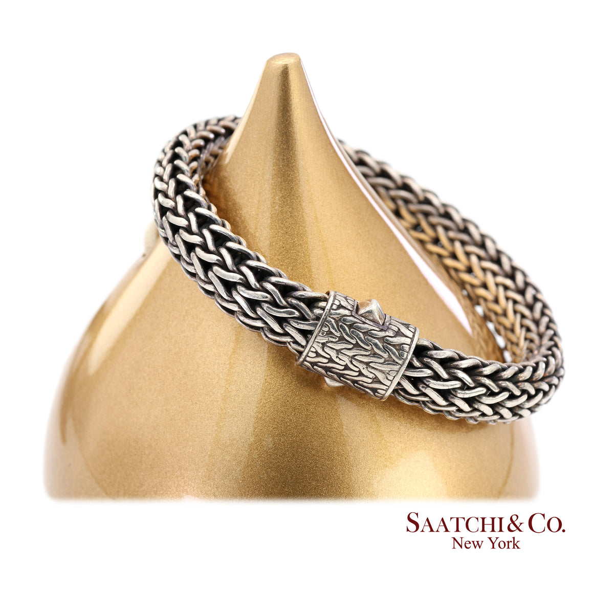 John Hardy Sterling Silver Woven Chain Bracelet