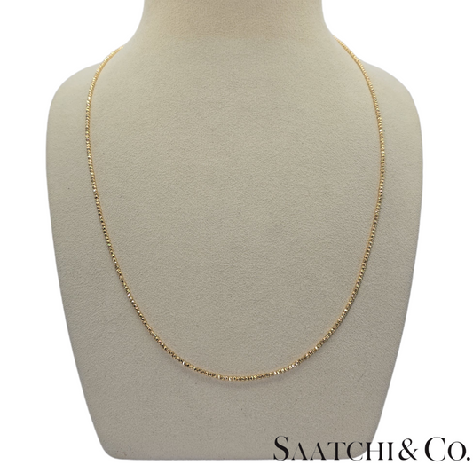 18K (750) Yellow Gold - Diamond Cut Chain / Necklace - 8.05 Gram