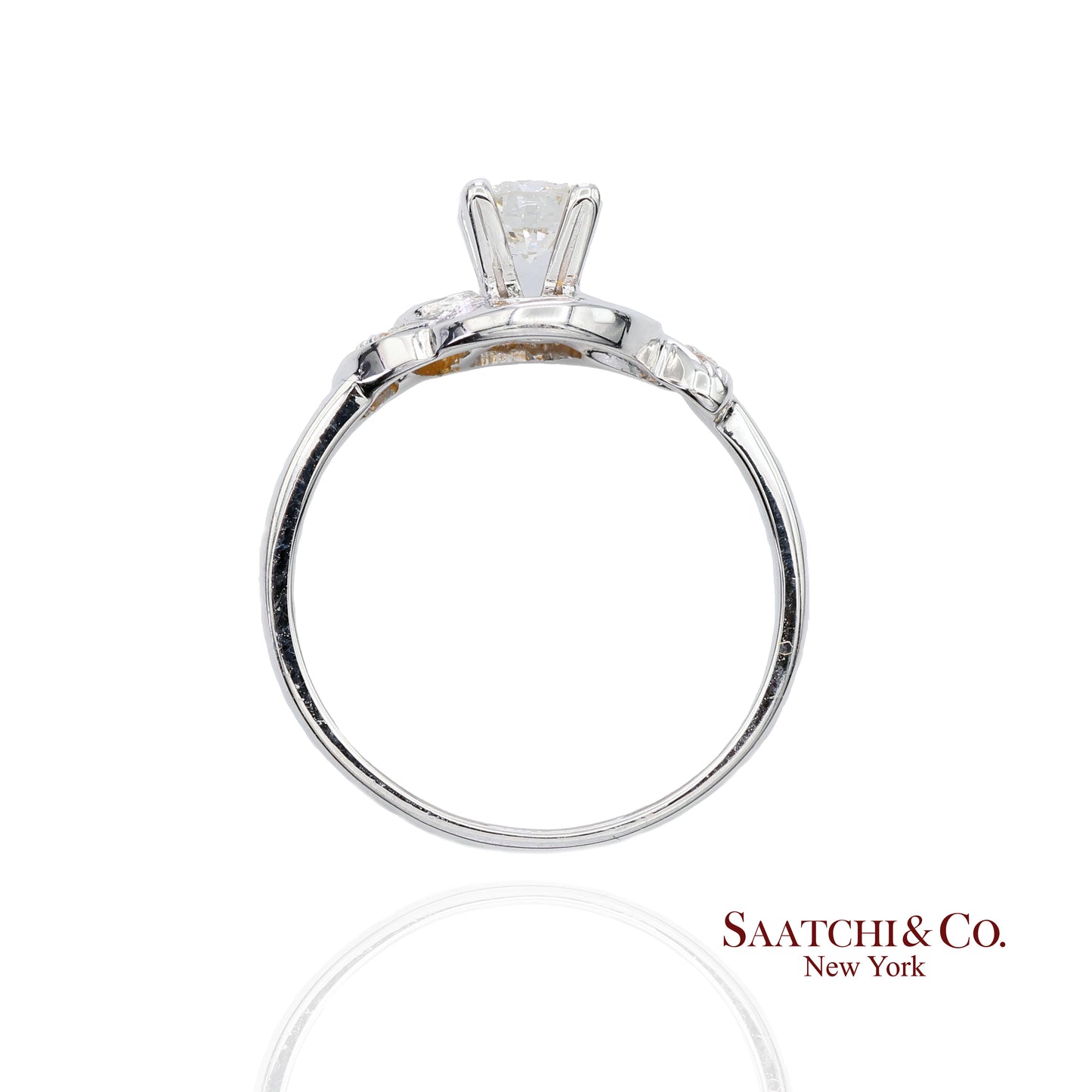20K New  White Natural Solitaire Diamond Ring Size 6.5
