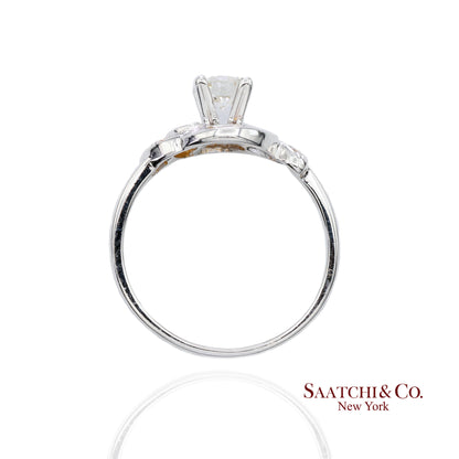 20K New  White Natural Solitaire Diamond Ring Size 6.5