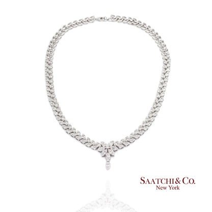 18K (750) Natural White Diamond Necklace