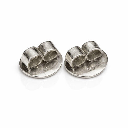 GIA Certified 18K (750) White Gold Natural Diamond Stud Earrings