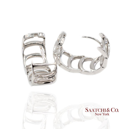 18K White Gold Natural Diamond Authentic Damiani Earrings