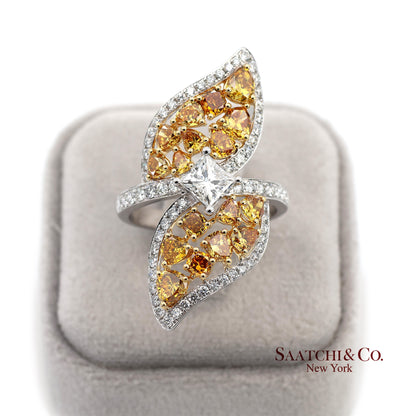 18k (750) Yellow Gold Natural Fancy Yellow Diamond Ring