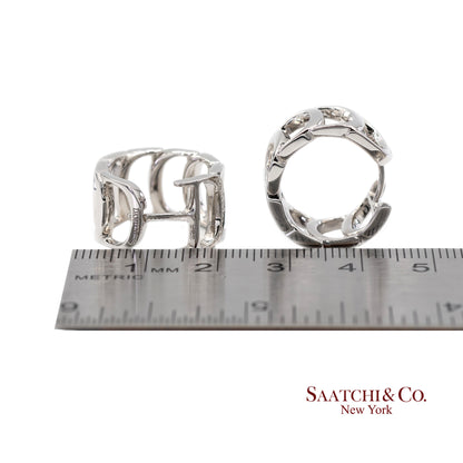 18K White Gold Natural Diamond Authentic Damiani Earrings