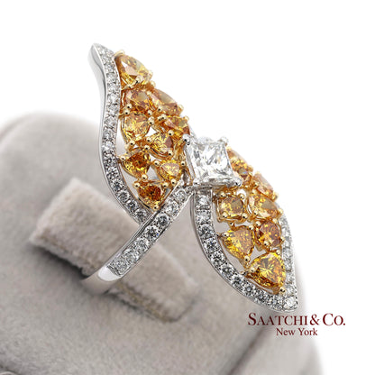 18k (750) Yellow Gold Natural Fancy Yellow Diamond Ring