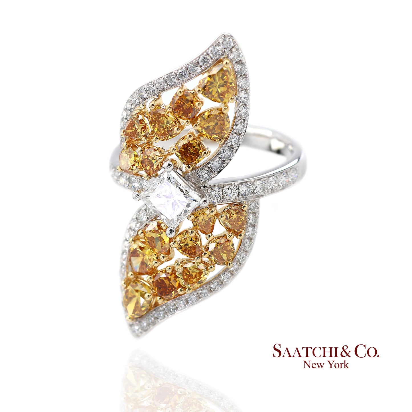 18k (750) Yellow Gold Natural Fancy Yellow Diamond Ring