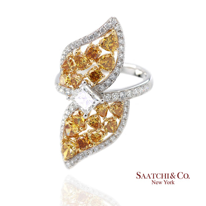 18k (750) Yellow Gold Natural Fancy Yellow Diamond Ring