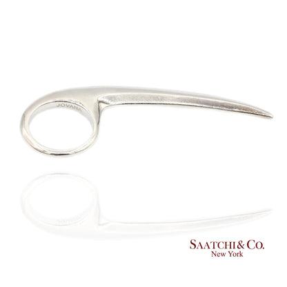 Jovana Djuric Hand-Carved Sterling Silver (950) Slice Ring XX Large