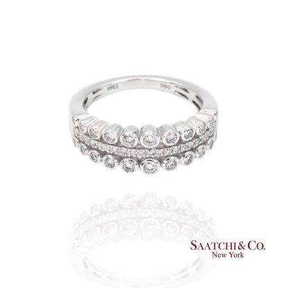 14k (585) White Gold Natural Diamond Ring