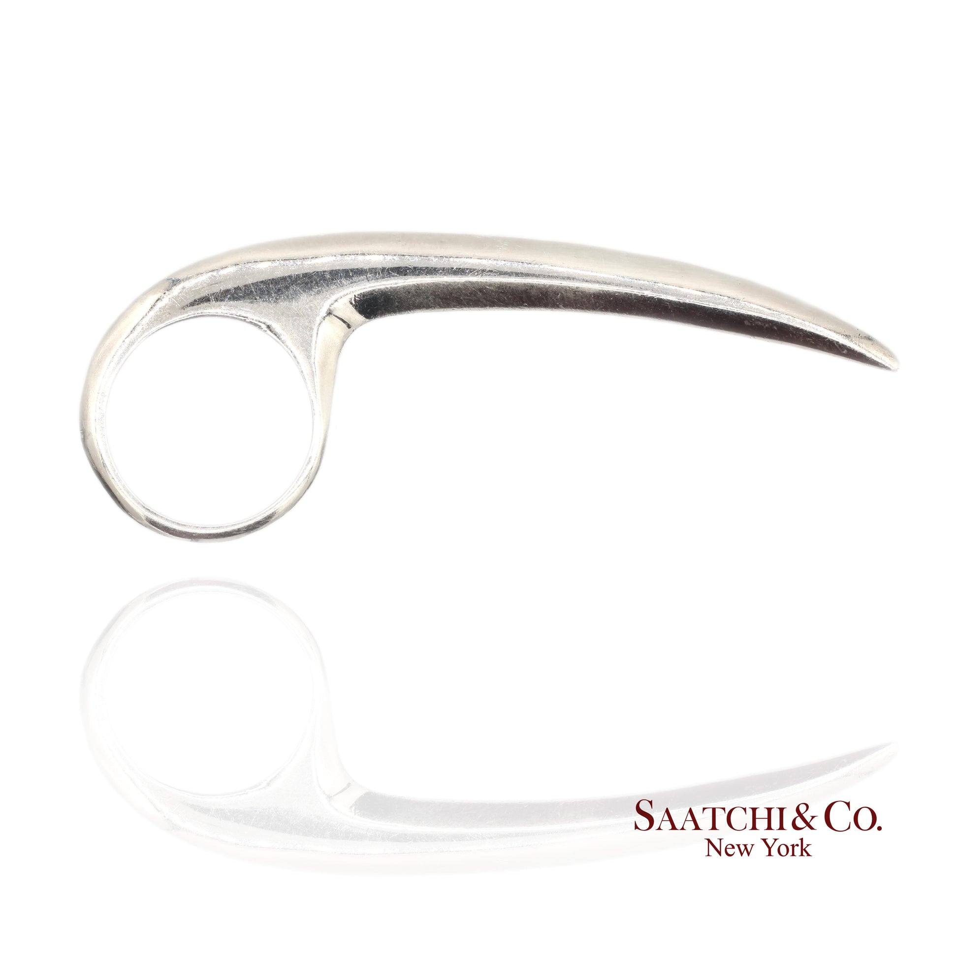 Jovana Djuric Hand-Carved Sterling Silver (950) Slice Ring XX Large