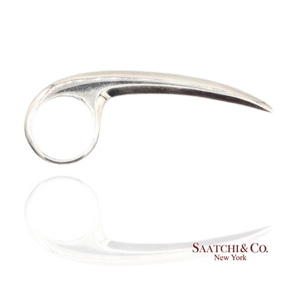 Jovana Djuric Hand-Carved Sterling Silver (950) Slice Ring XX Large