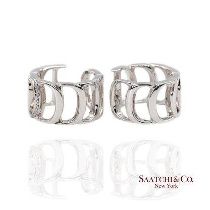 18K White Gold Natural Diamond Authentic Damiani Earrings