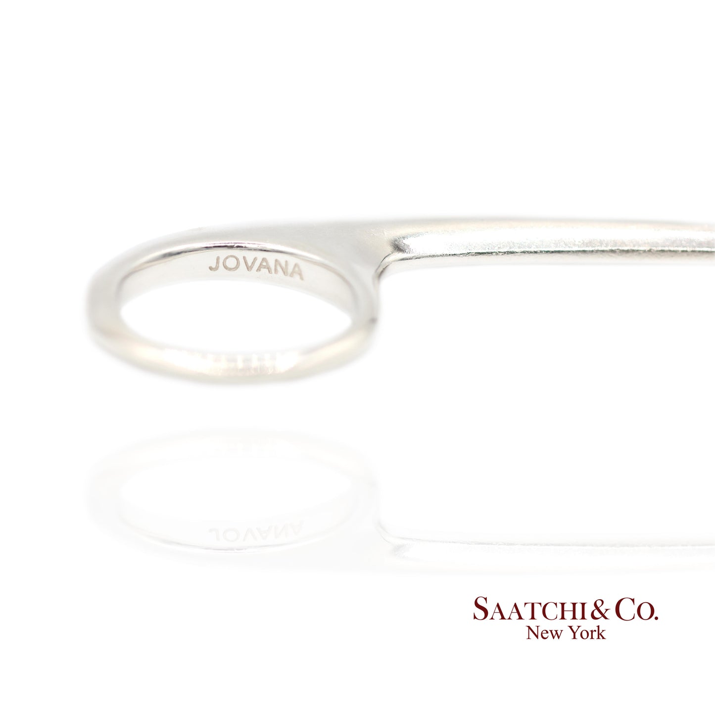 Jovana Djuric Hand-Carved Sterling Silver (950) Slice Ring XX Large