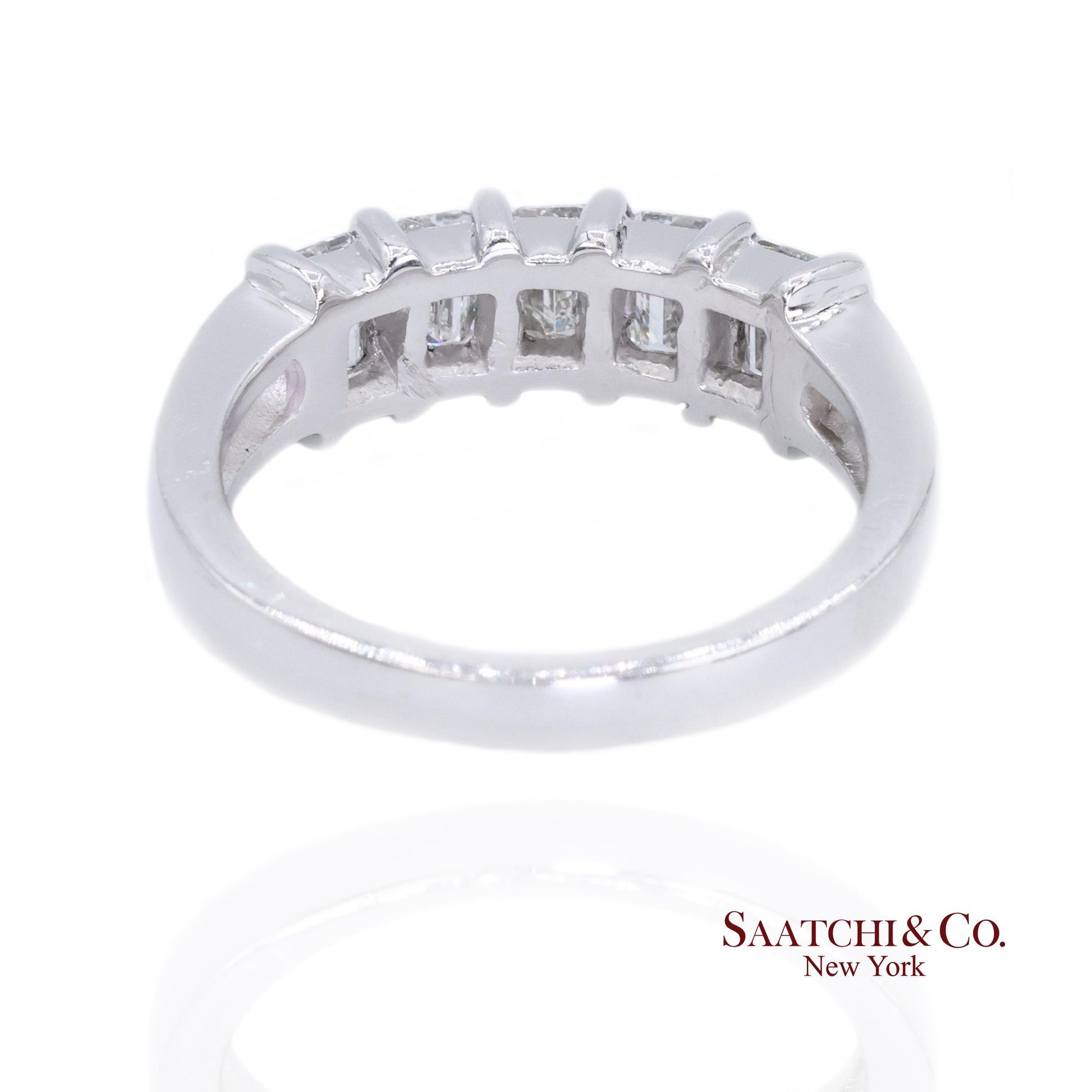 Platinum 950 Natural Baguette Diamond Ring