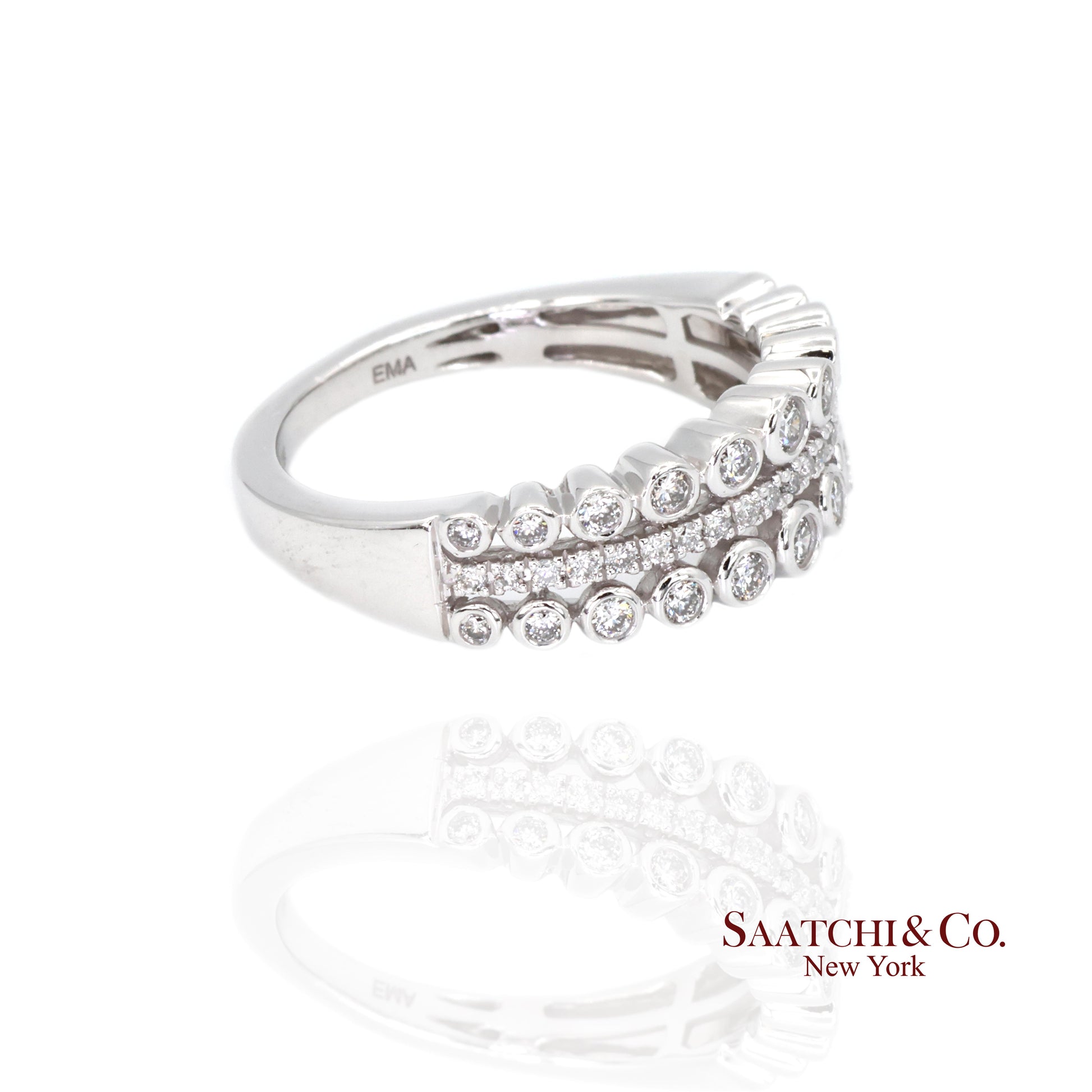 14k (585) White Gold Natural Diamond Ring