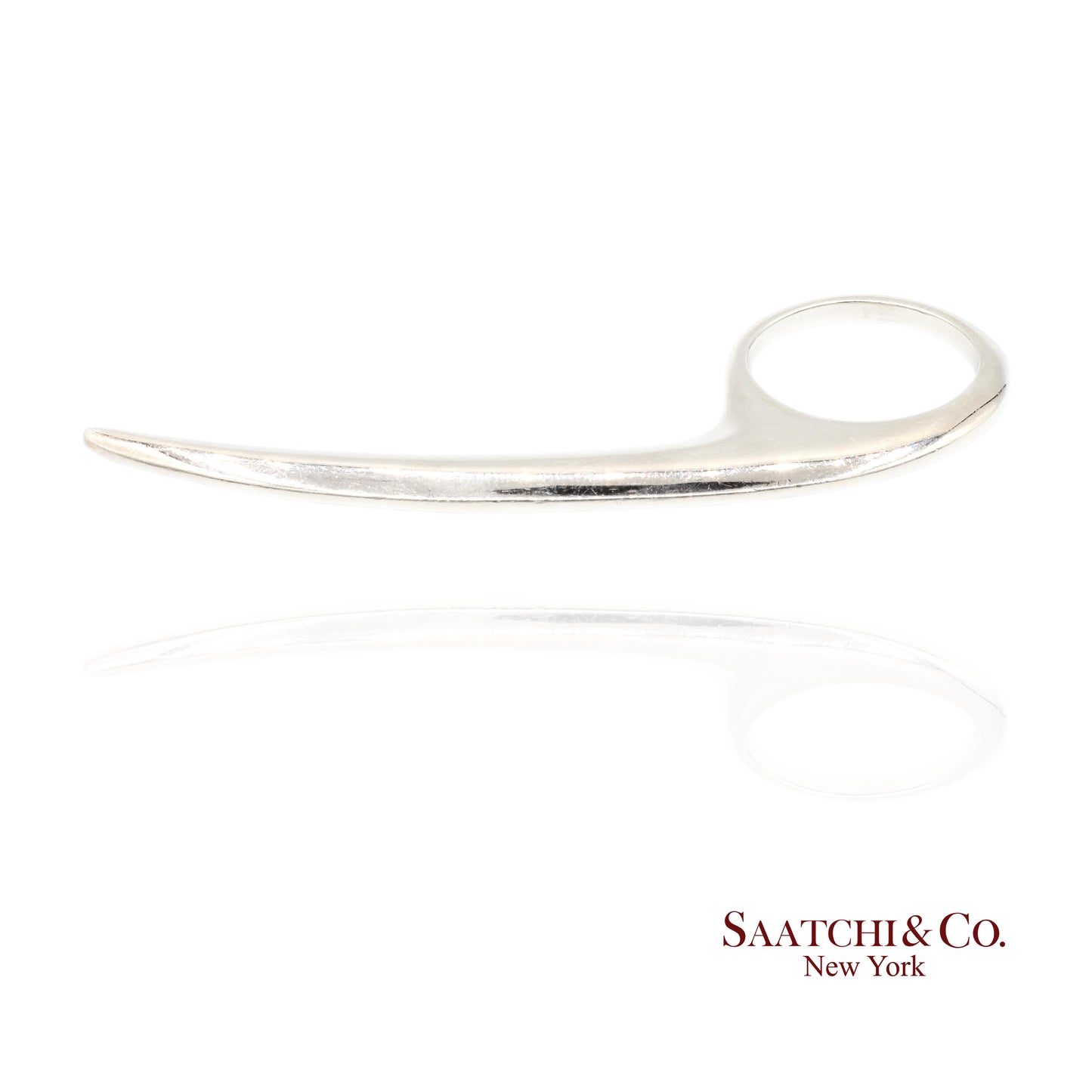 Jovana Djuric Hand-Carved Sterling Silver (950) Slice Ring XX Large