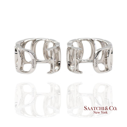 18K White Gold Natural Diamond Authentic Damiani Earrings