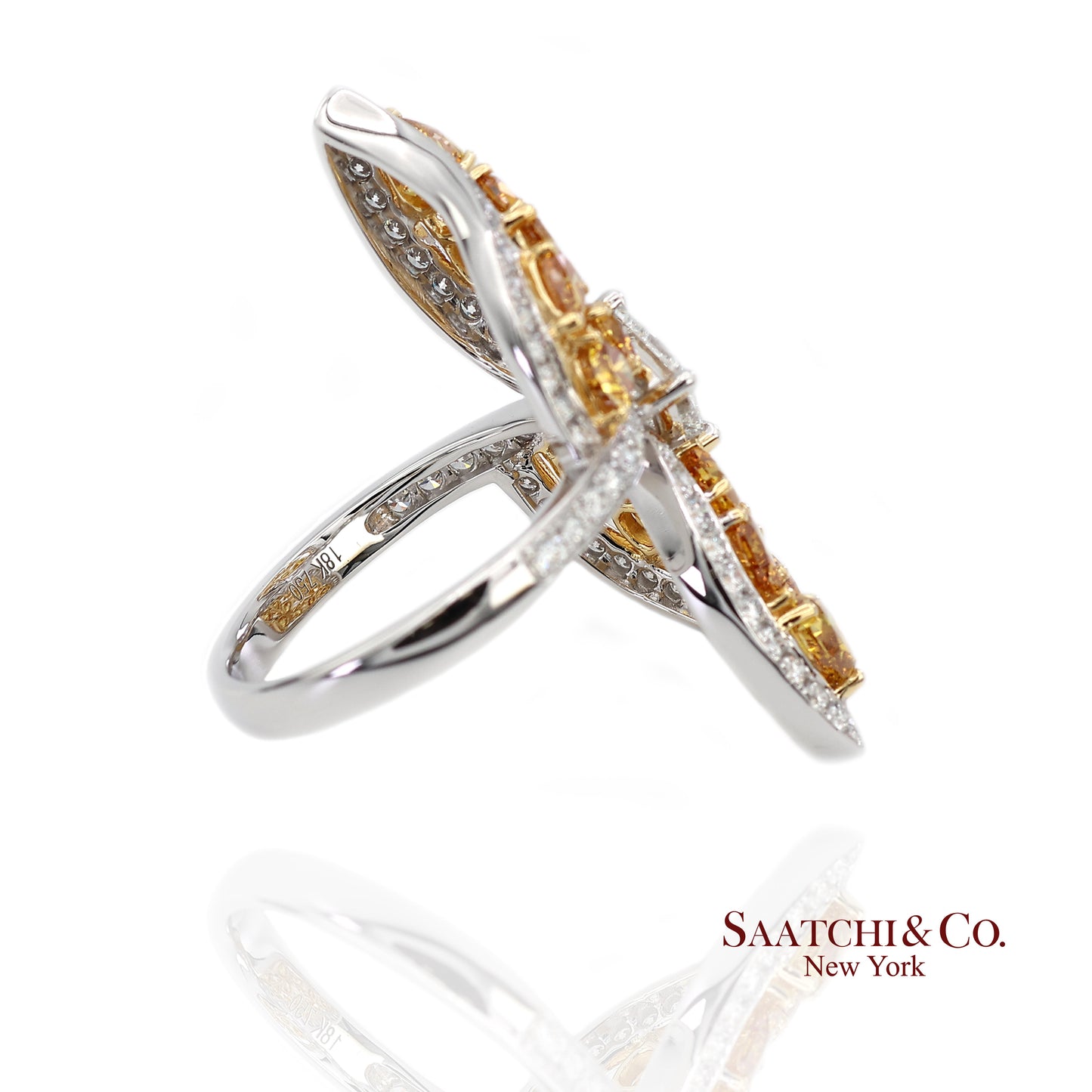 18k (750) Yellow Gold Natural Fancy Yellow Diamond Ring