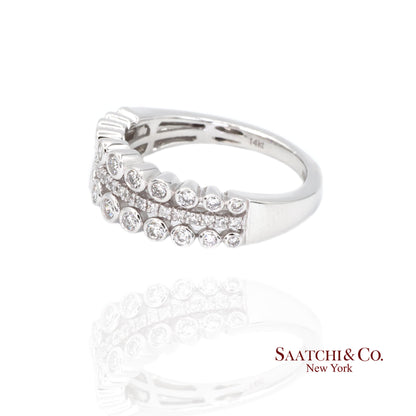 14k (585) White Gold Natural Diamond Ring