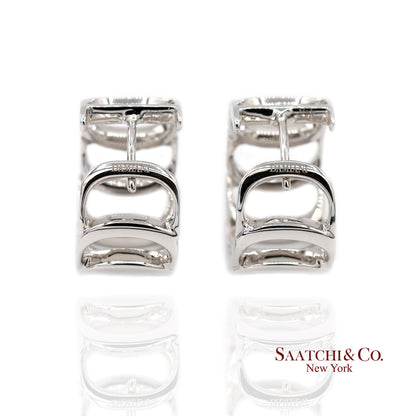 18K White Gold Natural Diamond Authentic Damiani Earrings