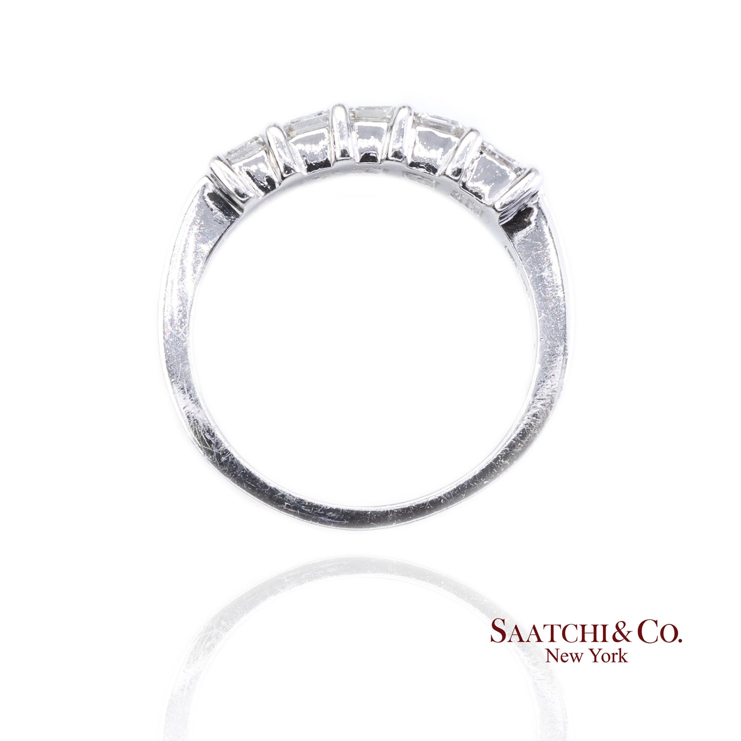 Platinum 950 Natural Baguette Diamond Ring