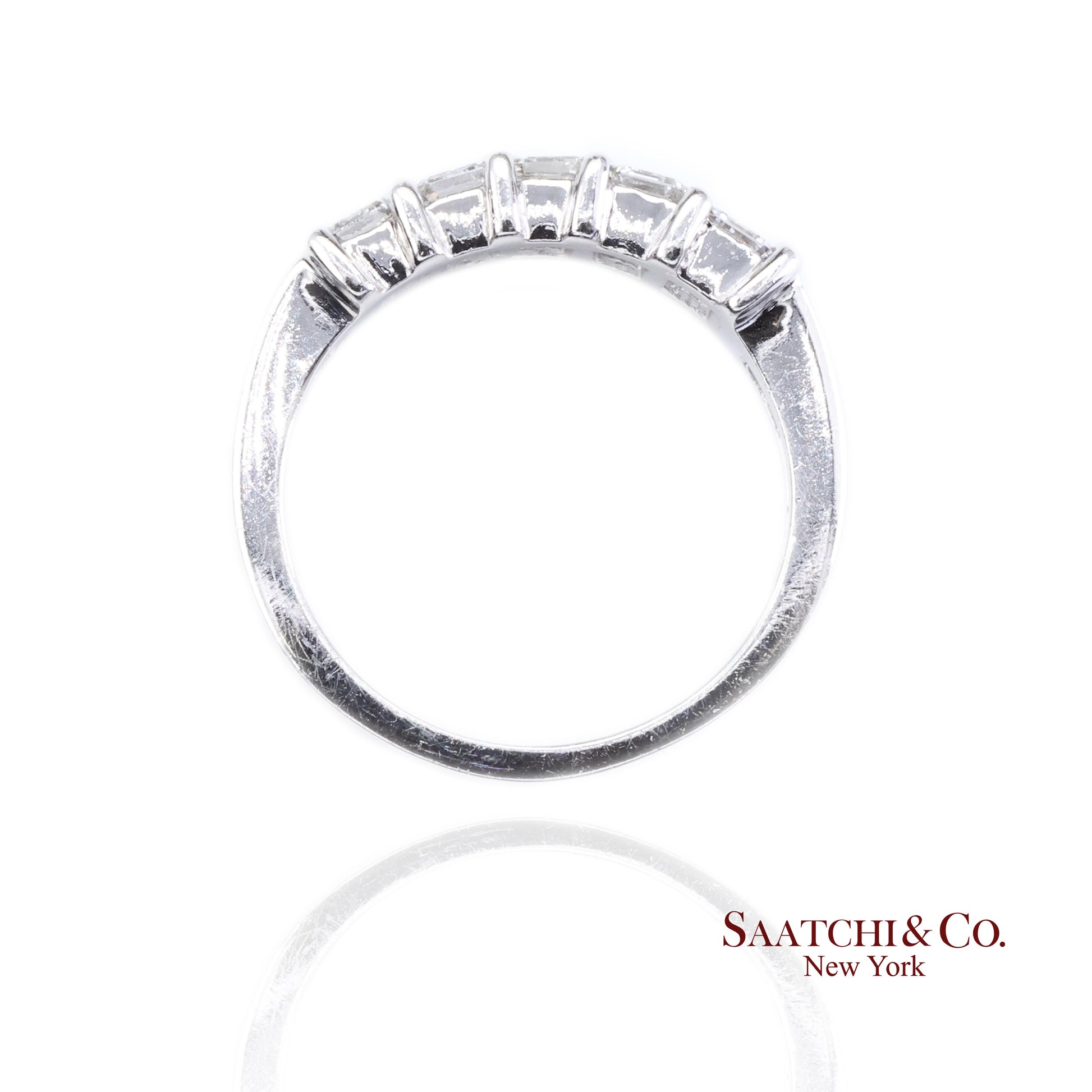 Platinum 950 Natural Baguette Diamond Ring