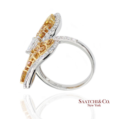 18k (750) Yellow Gold Natural Fancy Yellow Diamond Ring