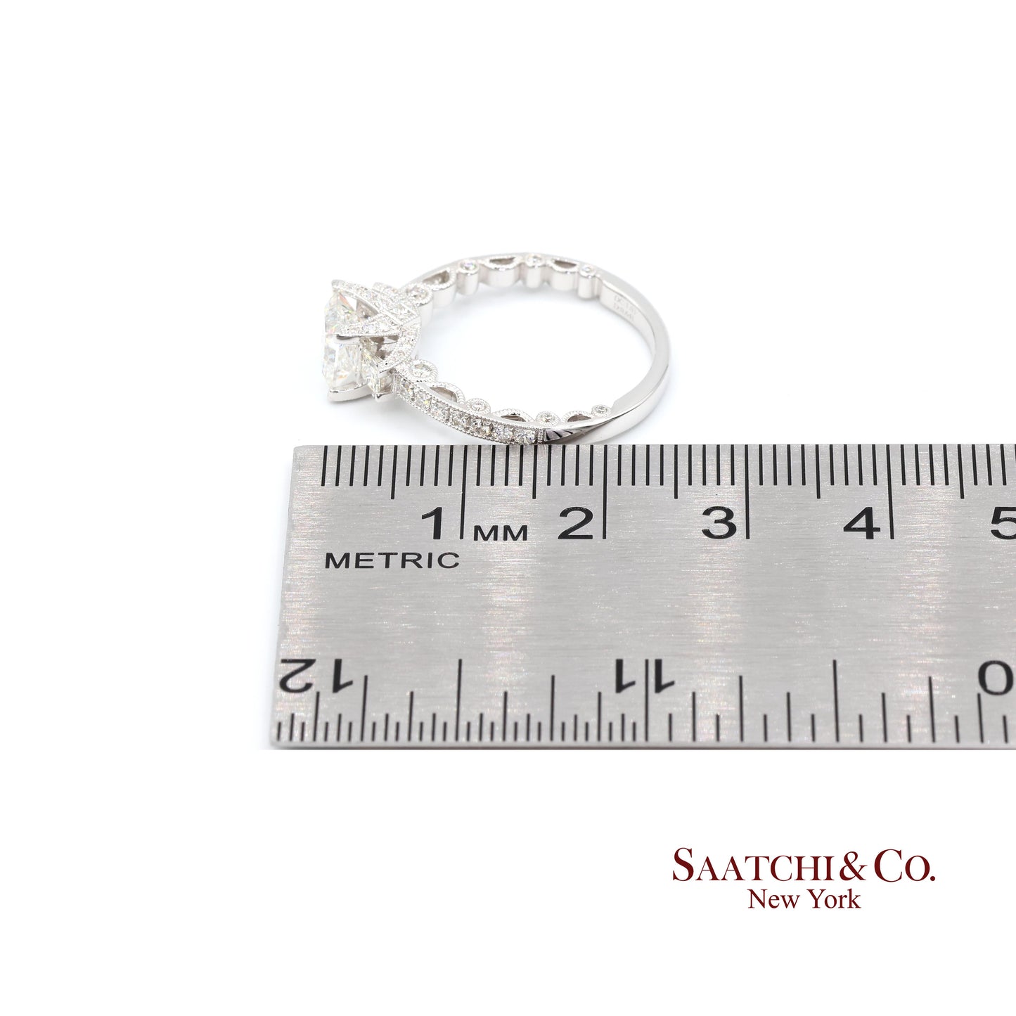 18K White Gold Natural Brilliant Diamond Solitaire GIA Ring