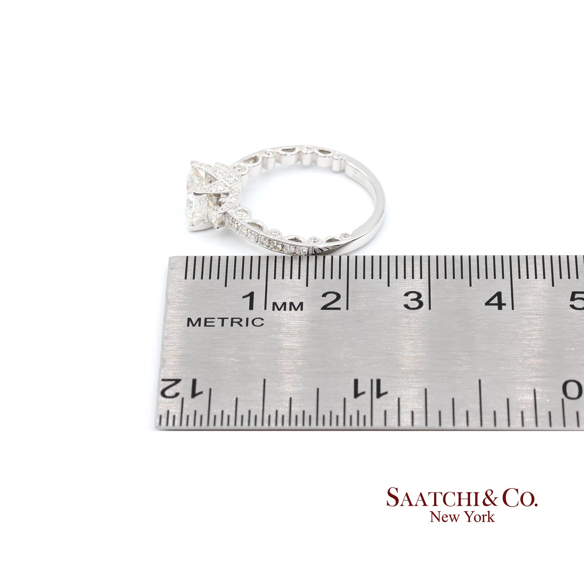 18K White Gold Natural Brilliant Diamond Solitaire GIA Ring