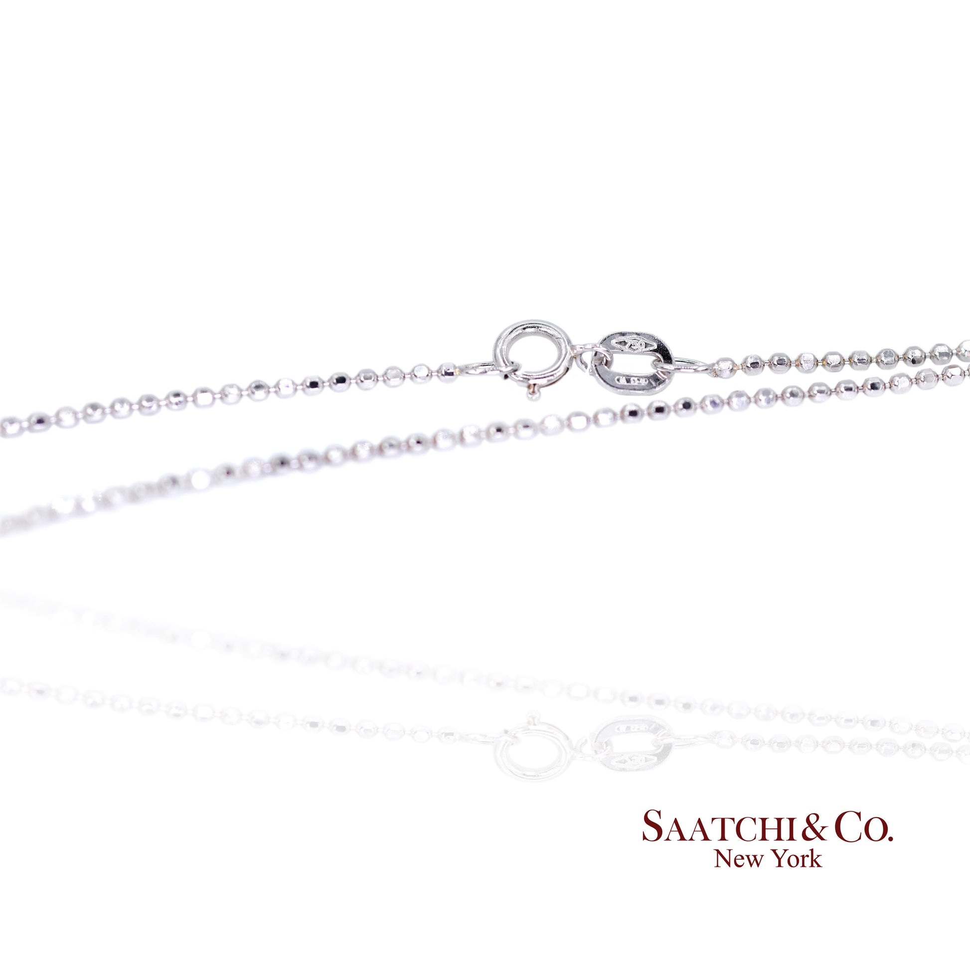 18K 750 Two Tone Rose and White Gold Natural Diamond Flower Pendant with Chain