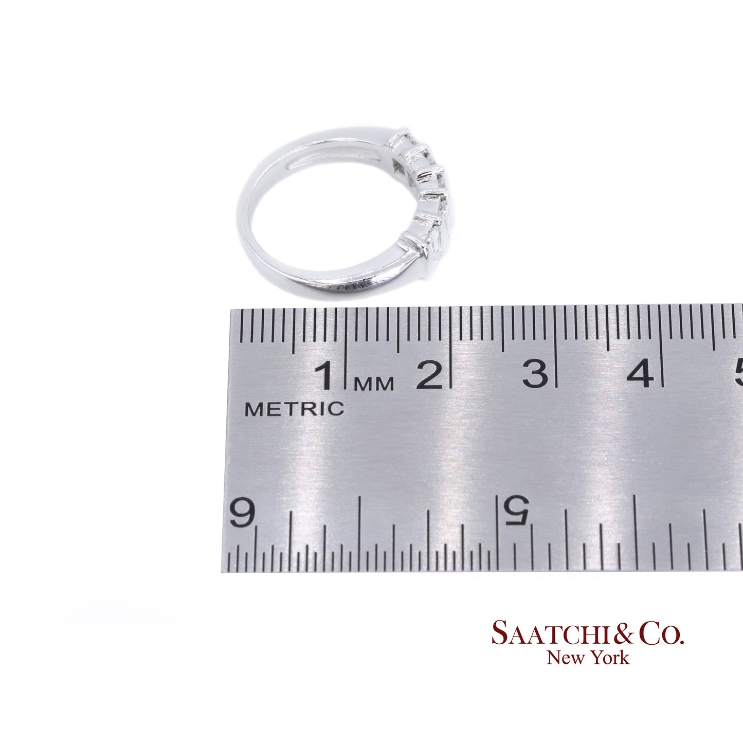 Platinum 950 Natural Baguette Diamond Ring