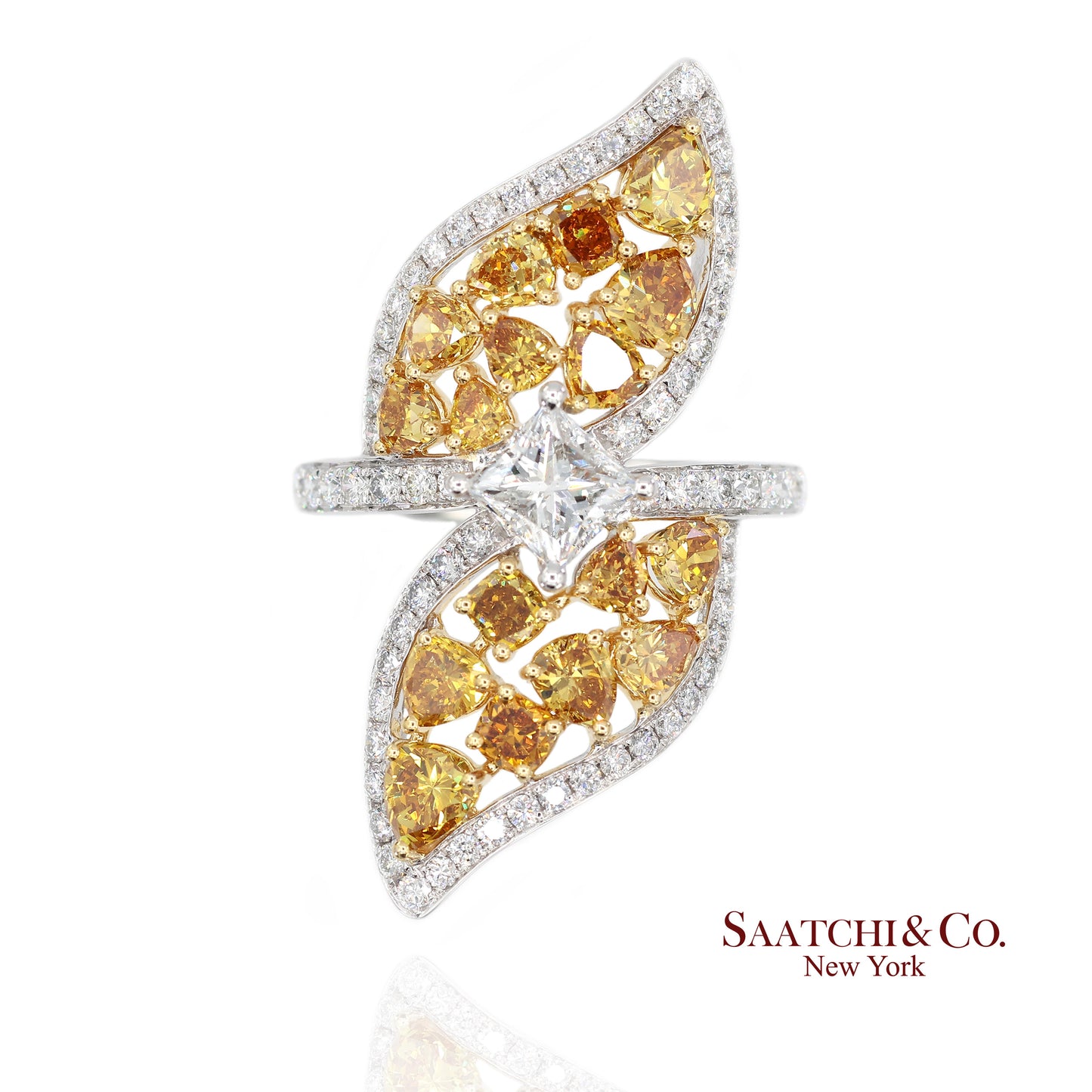 18k (750) Yellow Gold Natural Fancy Yellow Diamond Ring