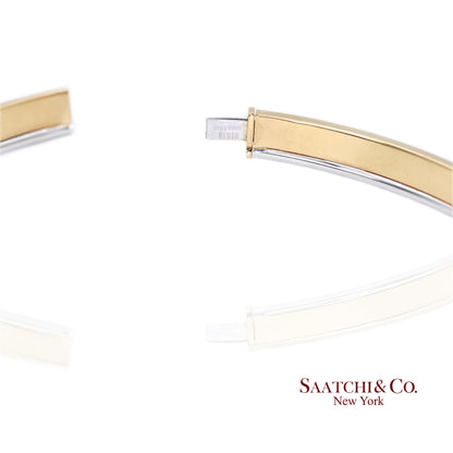 18K (750) Two Toned Yellow and White Gold Choker Necklace