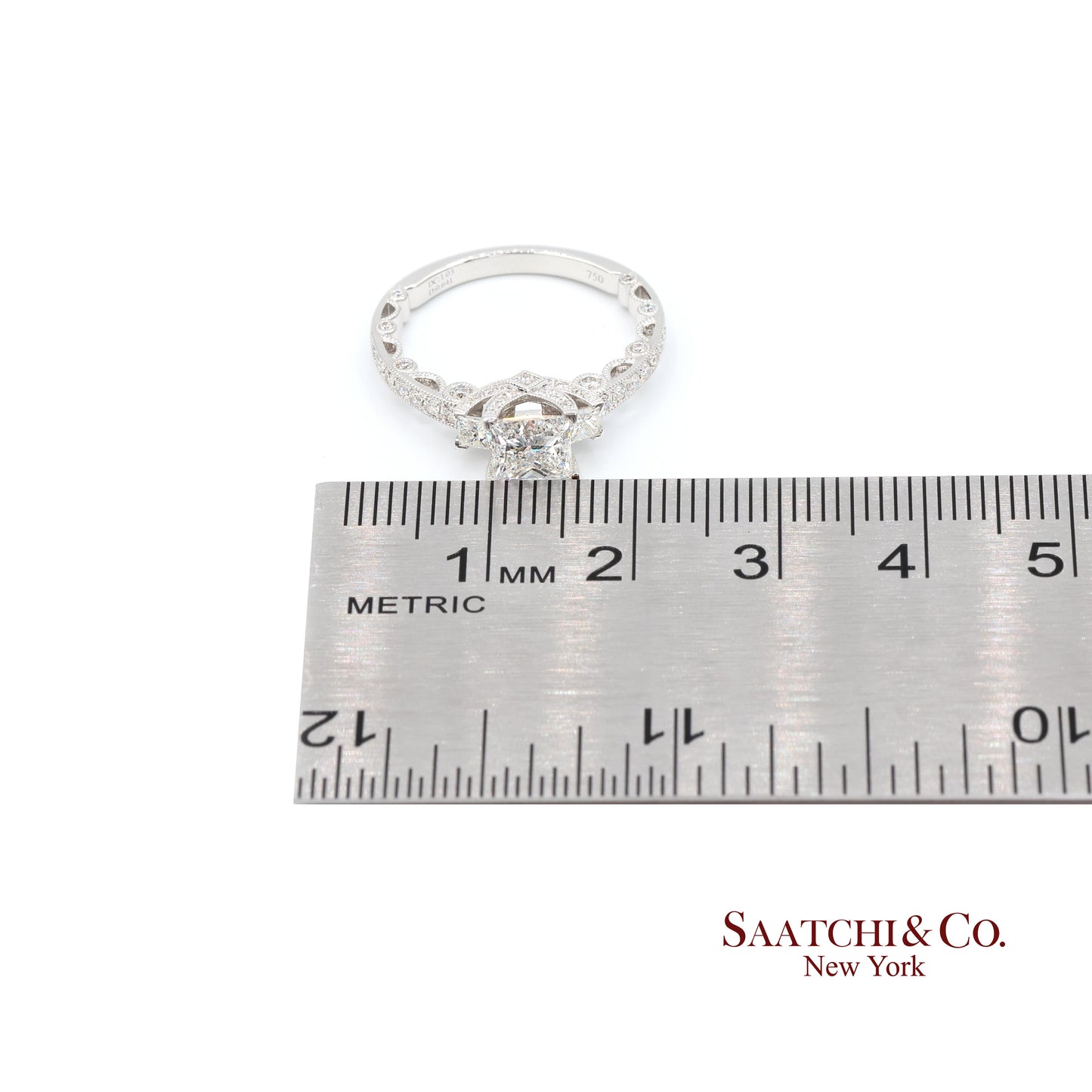 18K White Gold Natural Brilliant Diamond Solitaire GIA Ring