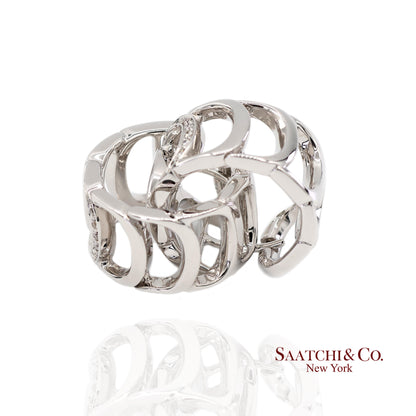 18K White Gold Natural Diamond Authentic Damiani Earrings