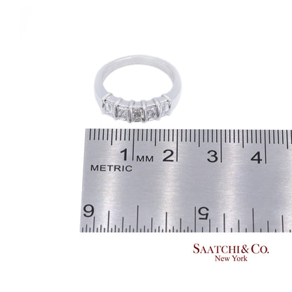 Platinum 950 Natural Baguette Diamond Ring
