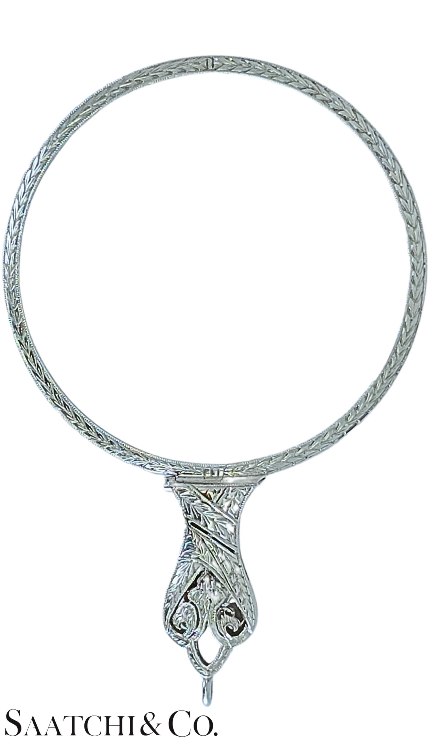Vintage Platinum (950)- Natural diamond Quizzing/Eye Magnifying glass.