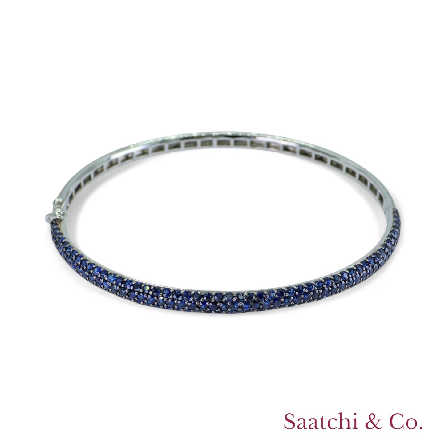 EFFY Royal Blue Sapphire 14K (585) White Gold Bangle / Bracelet